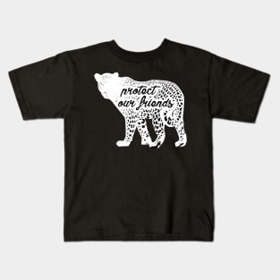 protect our friends - leopard Kids T-Shirt